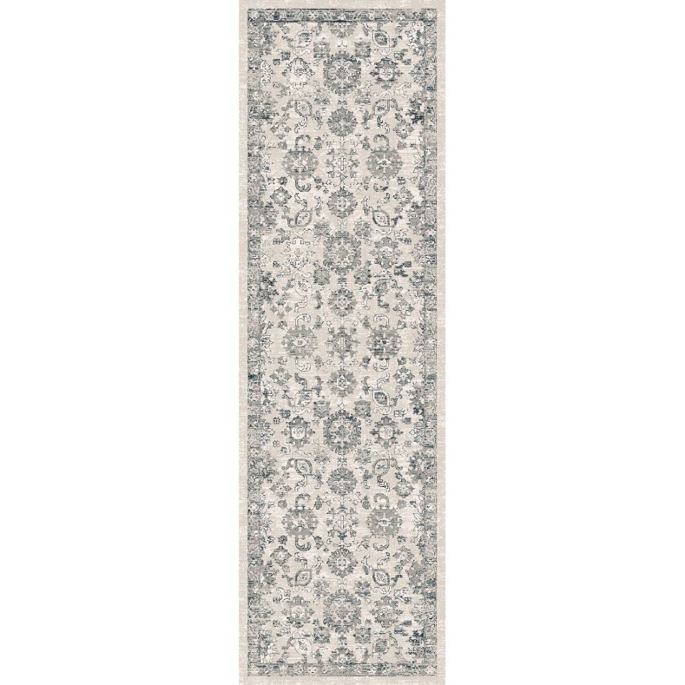 Dynamic Rugs 4634-895 Refine 2.2 Ft. X 7.7 Ft. Finished Runner Rug in Cream/Grey/Blue